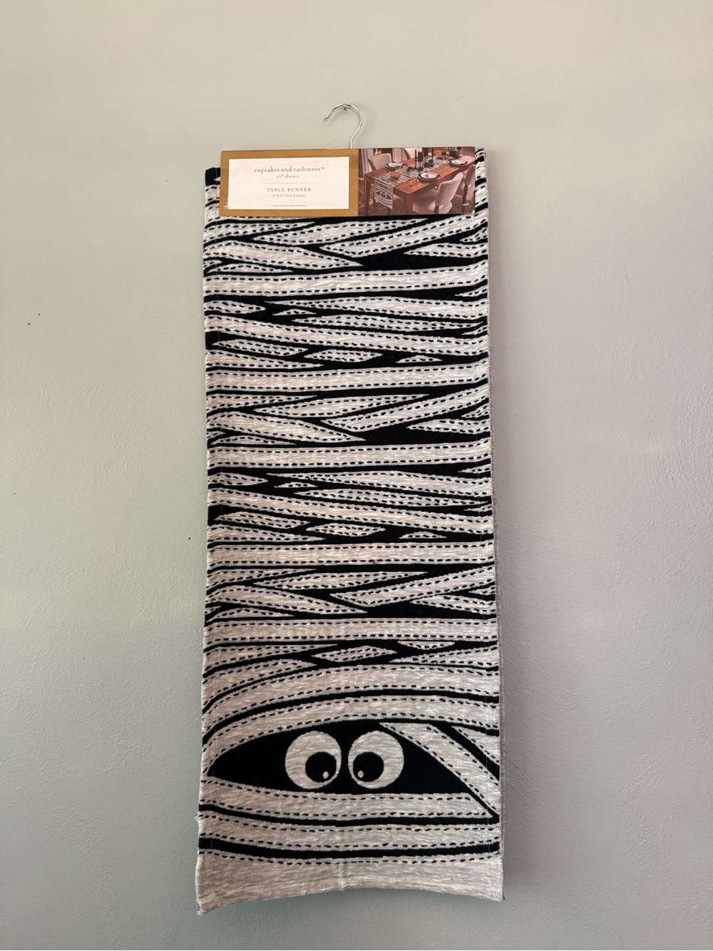 Mummy Stripe Table Runner with Peekaboo Eyes -